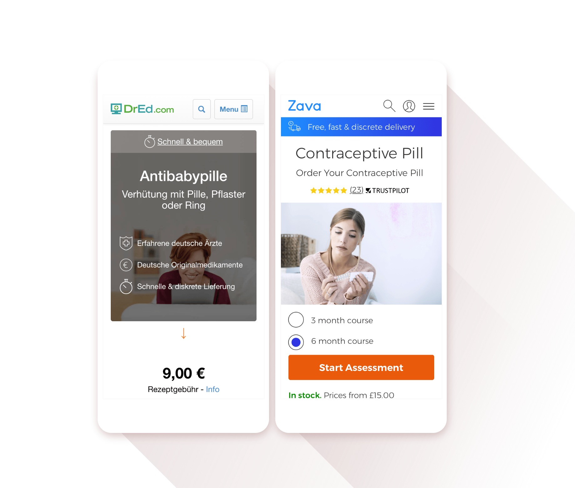 service page - before and after