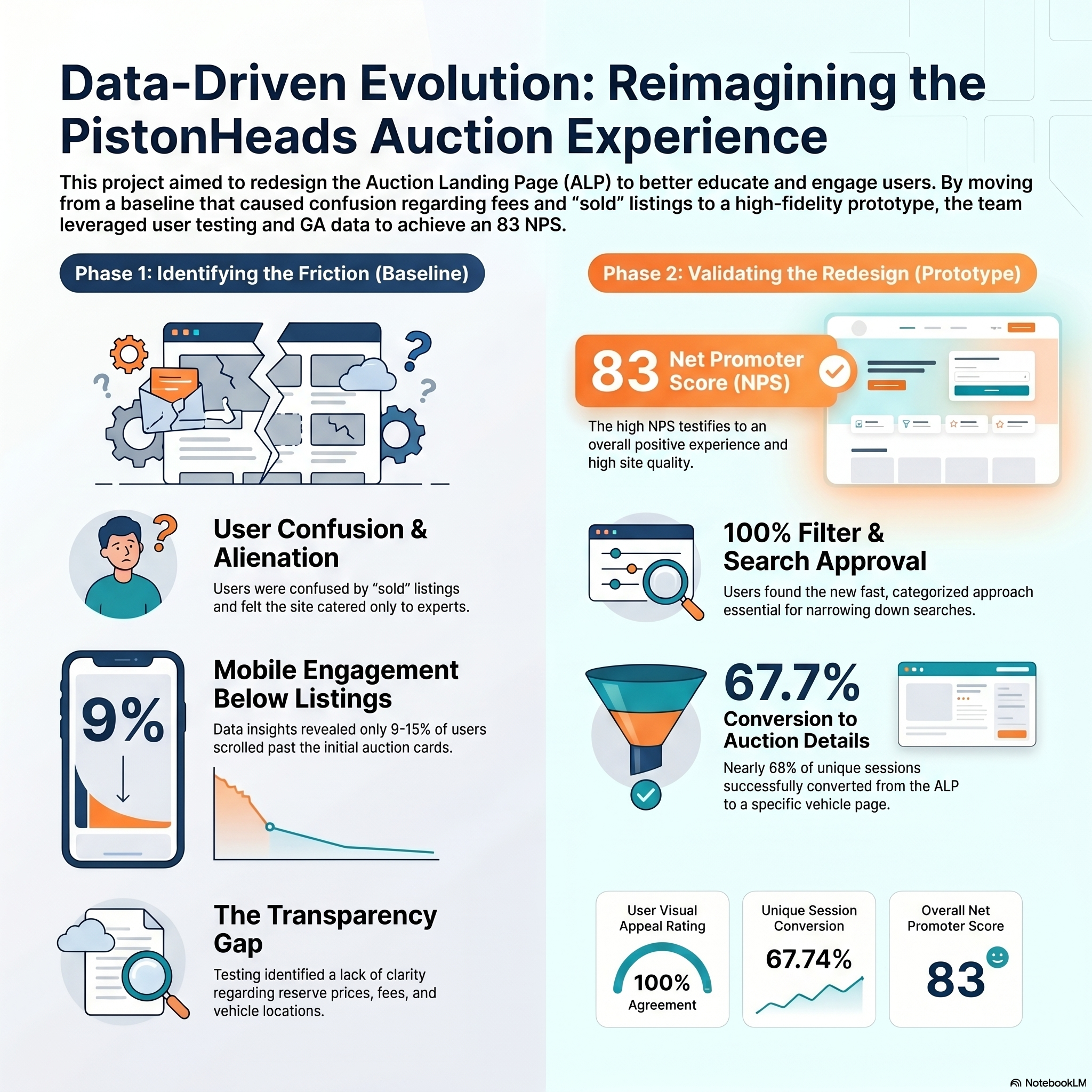 infographic showing the iterative improvements to auctions