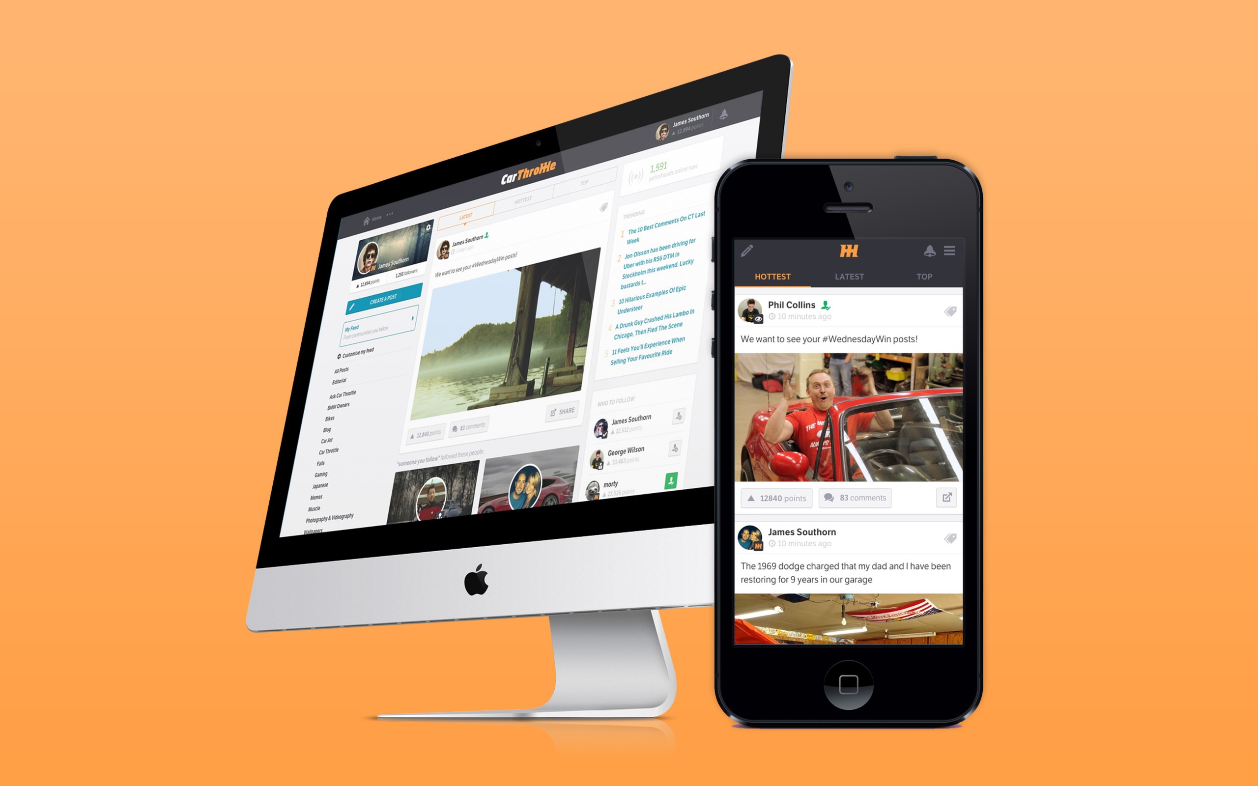 CarThrottle desktop and mobile designs