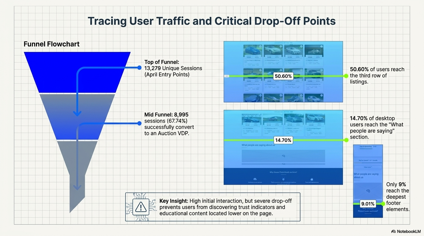 Traffic funnel infographic