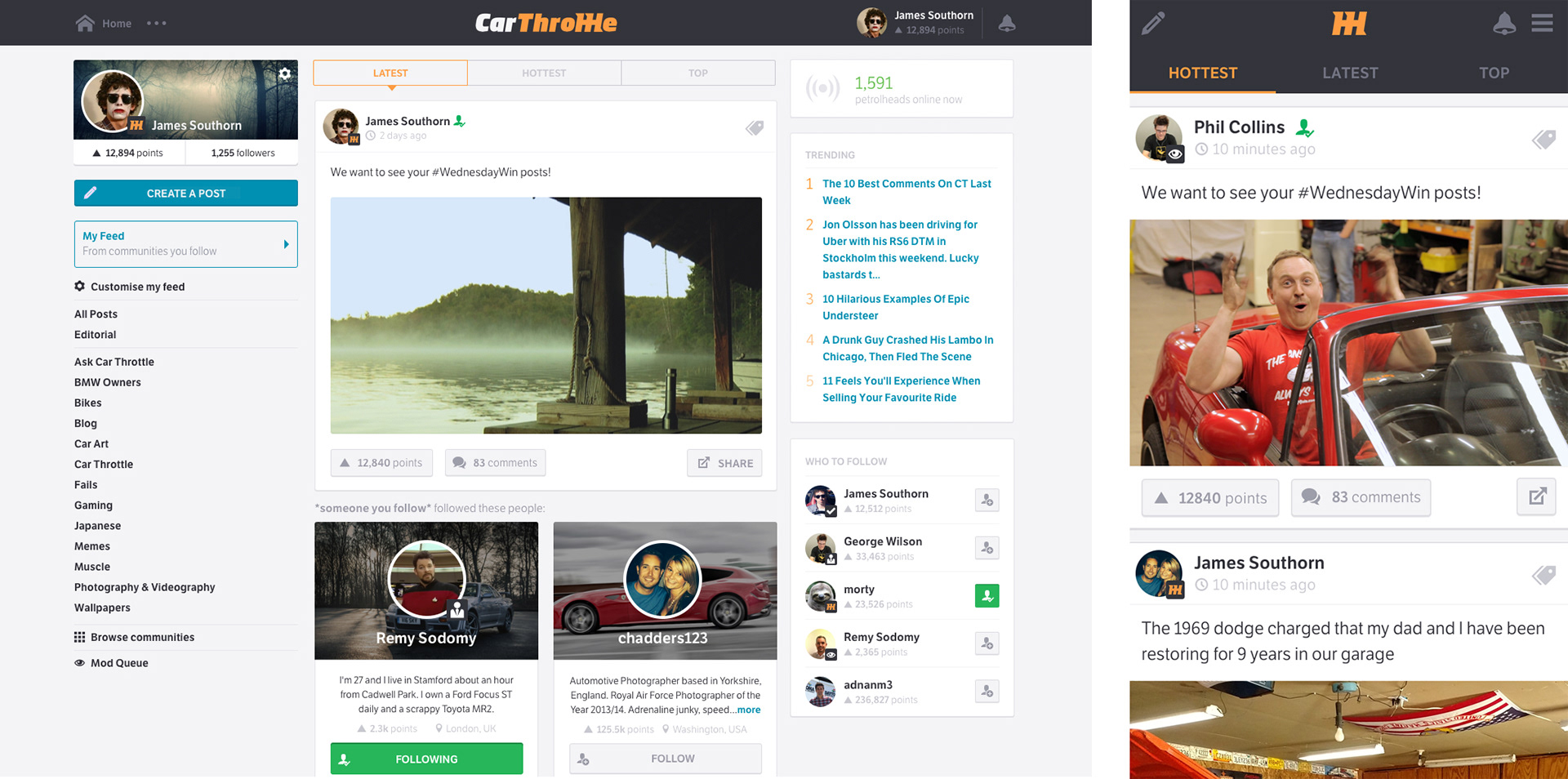 Homepage feed design