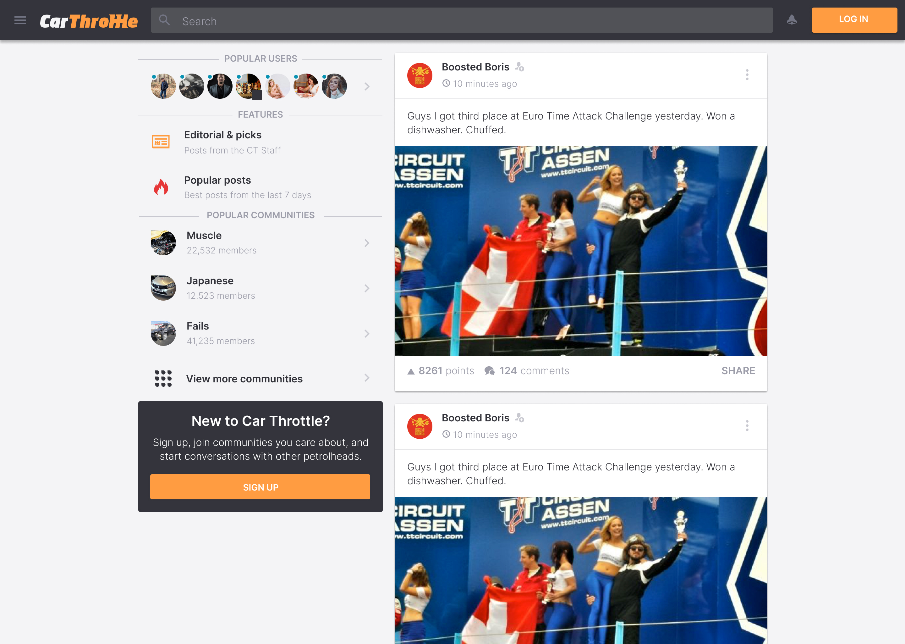 carthrottle homepage